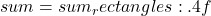 \\sum = {sum_rectangles:.4f}