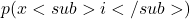 p(x<sub>i</sub>)